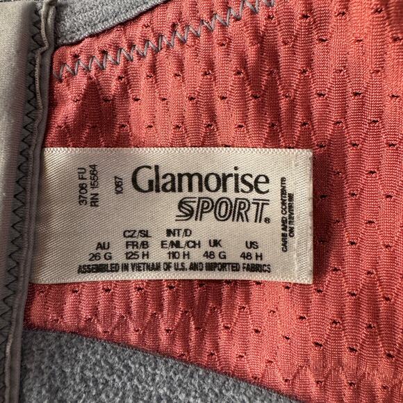 Glamorise SZ 48H No-Bounce Camisole Elite Sports Bra WireFree Wicking Adjustable - Picture 7 of 9